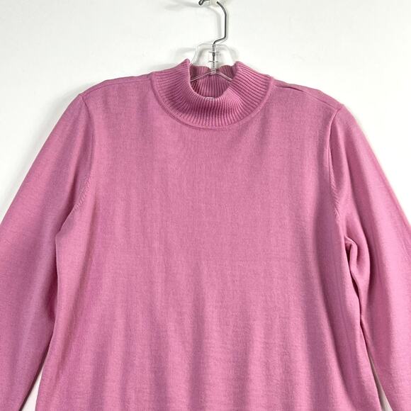 Pendleton Long Sleeve Merino Wool Pullover Sweater Pink Womens Large - Picture 2 of 9